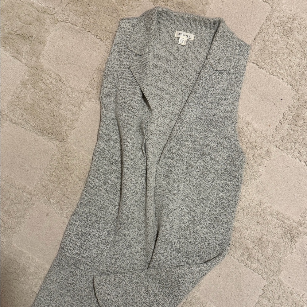 Monteau Light Gray Knit Vest